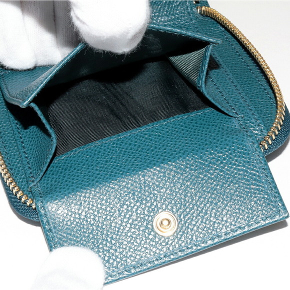 Salvatore Ferragamo Vara Wallet bifold Calf Blue Cobalt - Picture 3 of 5